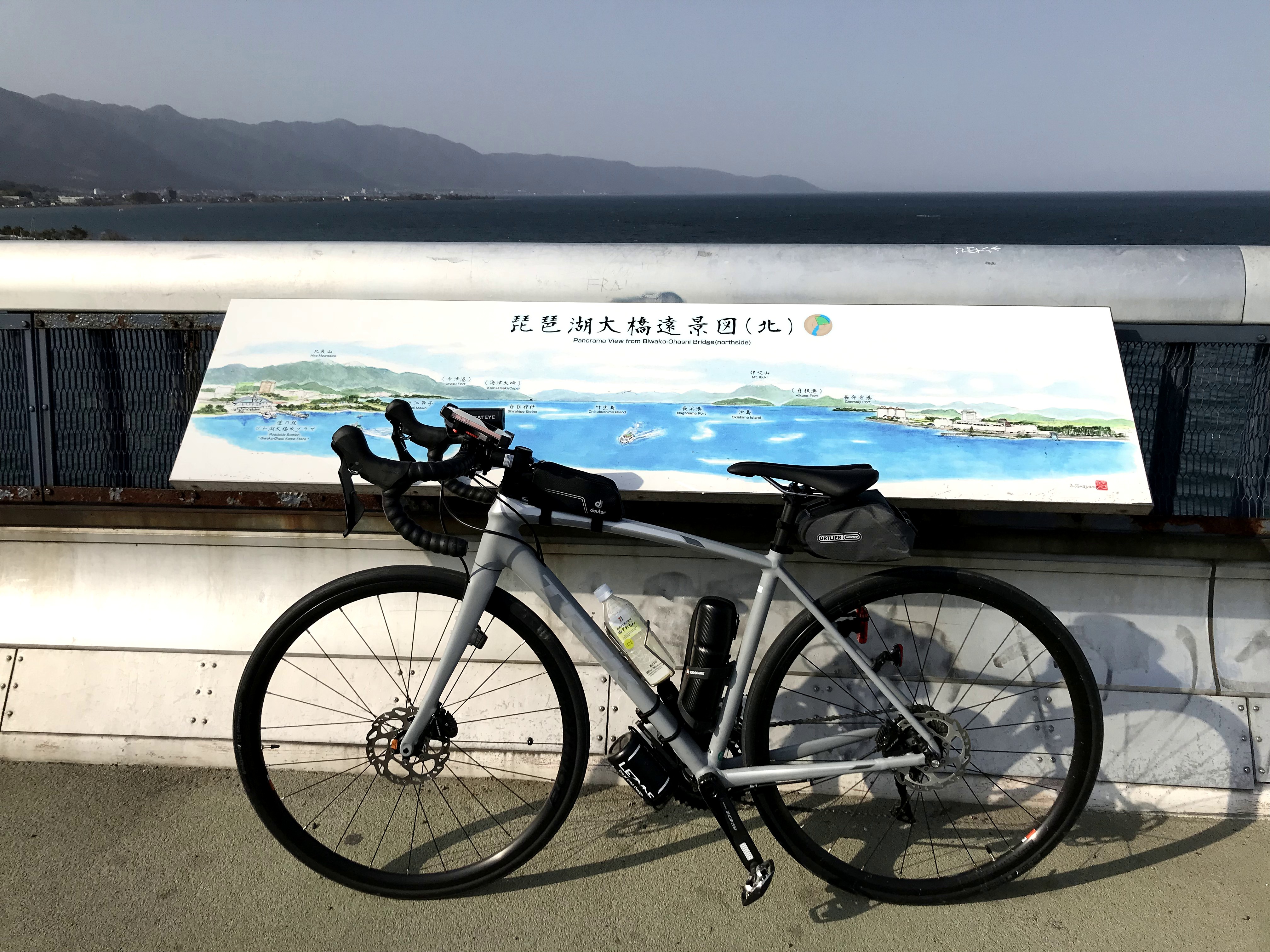 ロードバイクで琵琶湖一周（ビワイチ）琵琶湖大橋