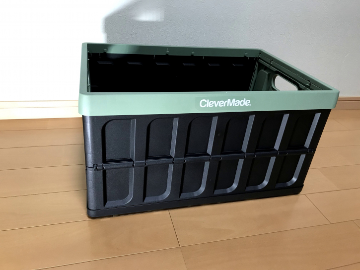 【コストコ】折り畳みコンテナ CleverMade(クレバーメイド) Clever Crates 46L(クレバークレート)キャンプ道具目線