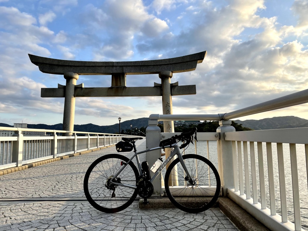 八百富神社 ロードバイク