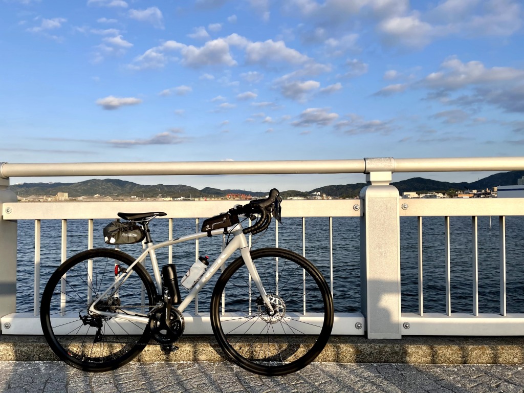 竹島橋 ロードバイク