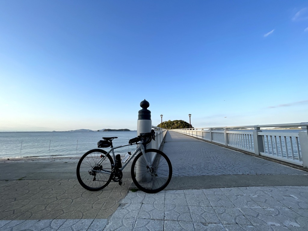 竹島橋 ロードバイク